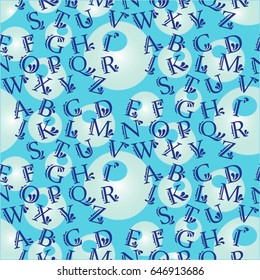 Endless abstract pattern. Background texture, note, treble clef, music, sound.  Vector illustration.