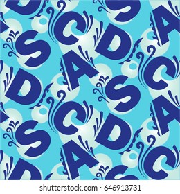 Endless abstract pattern. Background texture, note, treble clef, music, sound.  Vector illustration.