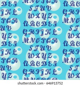 Endless abstract pattern. Background texture, note, treble clef, music, sound.  Vector illustration.