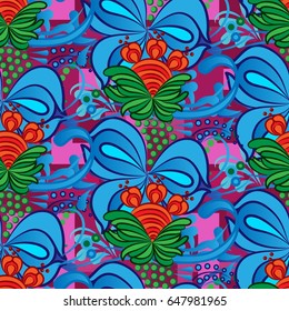 Endless abstract pattern. Background texture.  Vector illustration.