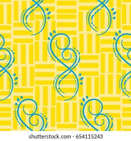 Endless abstract pattern. Background texture.  Vector illustration.