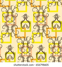 Endless abstract pattern. Background texture.  Vector illustration.