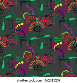 Endless abstract pattern. Background texture.  Vector illustration.