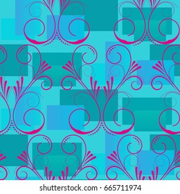 Endless abstract pattern. Background texture.  Vector illustration.