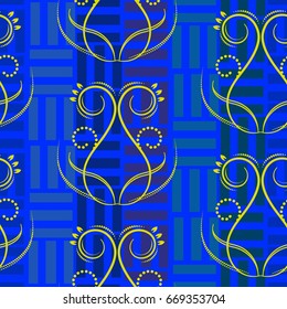 Endless abstract pattern. Background texture.  Vector illustration.