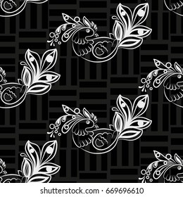 Endless abstract pattern. Background texture.  Vector illustration.