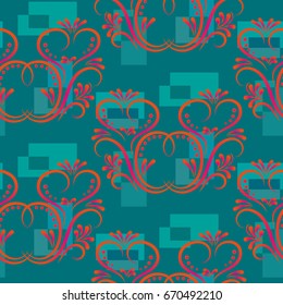 Endless abstract pattern. Background texture.  Vector illustration.