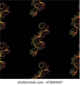 Endless abstract pattern. Background texture, note, treble clef, music, sound.  Vector illustration.
