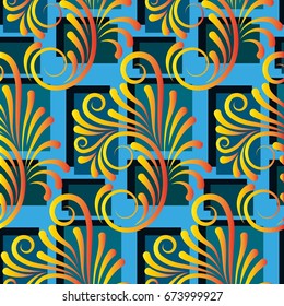 Endless abstract pattern. Background texture.  Vector illustration.