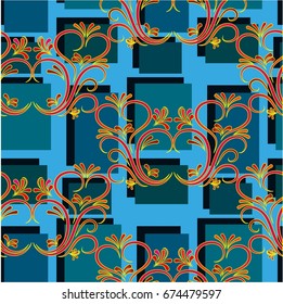 Endless abstract pattern. Background texture.  Vector illustration.