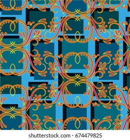 Endless abstract pattern. Background texture.  Vector illustration.