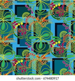 Endless abstract pattern. Background texture.  Vector illustration.