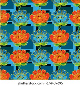 Endless abstract pattern. Background texture.  Vector illustration.