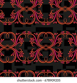Endless abstract pattern. Background texture.  Vector illustration.