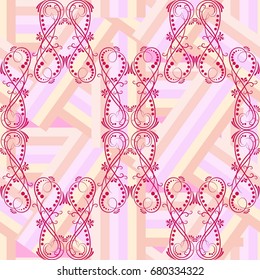 Endless abstract pattern. Background texture.  Vector illustration.