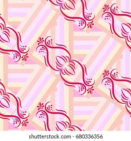 Endless abstract pattern. Background texture.  Vector illustration.