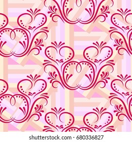 Endless abstract pattern. Background texture.  Vector illustration.