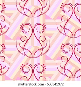 Endless abstract pattern. Background texture.  Vector illustration.