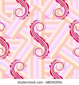 Endless abstract pattern. Background texture.  Vector illustration.