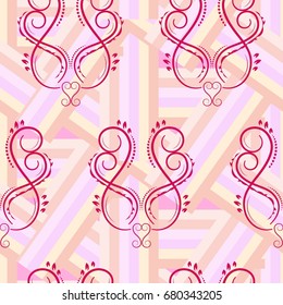 Endless abstract pattern. Background texture.  Vector illustration.