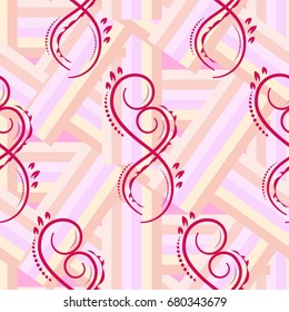 Endless abstract pattern. Background texture.  Vector illustration.
