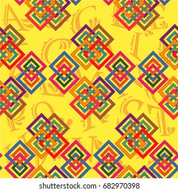 Endless abstract pattern. Background texture.  Vector illustration.