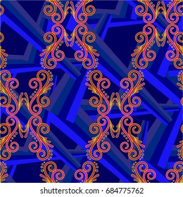 Endless abstract pattern. Background texture.  Vector illustration.