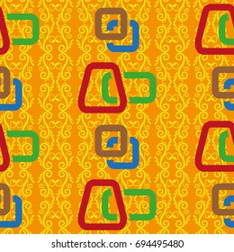 Endless abstract pattern. Background texture.  Vector illustration.