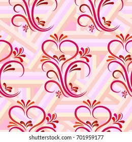Endless abstract pattern. Background texture.  Vector illustration.