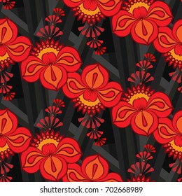 Endless abstract pattern. Background texture.  Vector illustration.