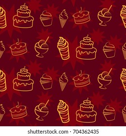 Endless abstract pattern. Background texture.  Vector illustration.