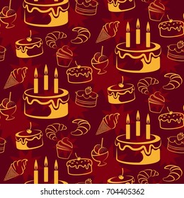 Endless abstract pattern. Background texture.  Vector illustration.