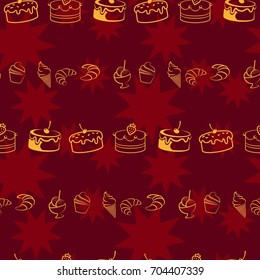 Endless abstract pattern. Background texture.  Vector illustration.