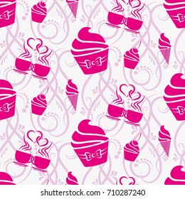 Endless abstract pattern. Background texture.  Vector illustration.