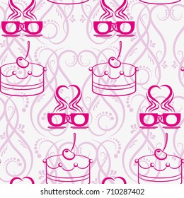 Endless abstract pattern. Background texture.  Vector illustration.