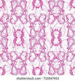Endless abstract pattern. Background texture.  Vector illustration.