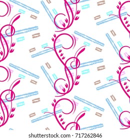 Endless abstract pattern. Background texture.  Vector illustration.