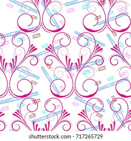 Endless abstract pattern. Background texture.  Vector illustration.