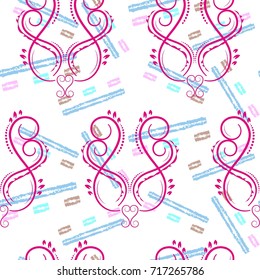 Endless abstract pattern. Background texture.  Vector illustration.