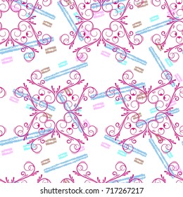 Endless abstract pattern. Background texture.  Vector illustration.