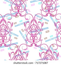Endless abstract pattern. Background texture.  Vector illustration.