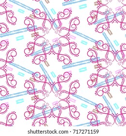 Endless abstract pattern. Background texture.  Vector illustration.