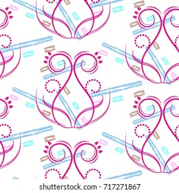 Endless abstract pattern. Background texture.  Vector illustration.