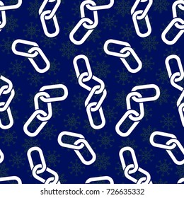 Endless abstract pattern. Background texture.  Vector illustration. Blue snowflakes.