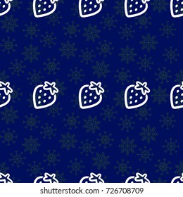 Endless abstract pattern. Background texture.  Vector illustration. Blue snowflakes.