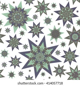 Endless abstract pattern with stars. Seamless texture