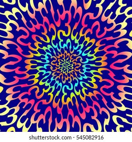endless abstract psychedelic symmetric background. vector