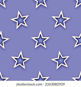 Textura Estética Interminable con Estrellas Mágicas. Diseño decorativo para impresiones, tejidos, tapices, etc. Niños de moda Imprimir. Futurista Patrón sin Marea. Ilustración del vector 3d