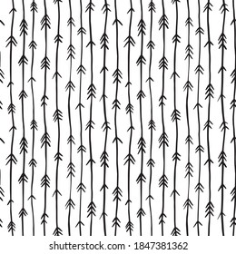 Endless arrows or christmas trees on white background vector