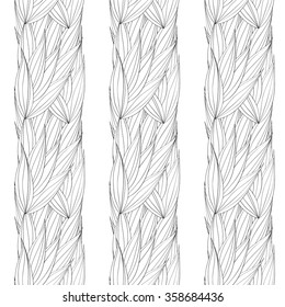 Endless bands of intertwined leaves, stalks. The plaiting of the leaves, ears of corn.